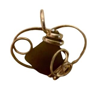 Sterling Silver‎ Wire Wrapped Agate Pendant